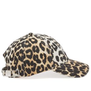 GANNI Leopard Logo Cap