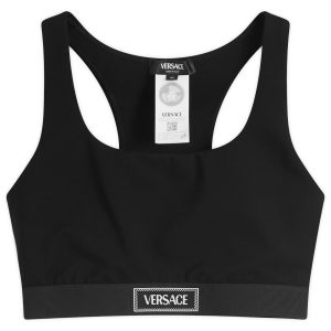 Versace Box Logo Sports Crop Top