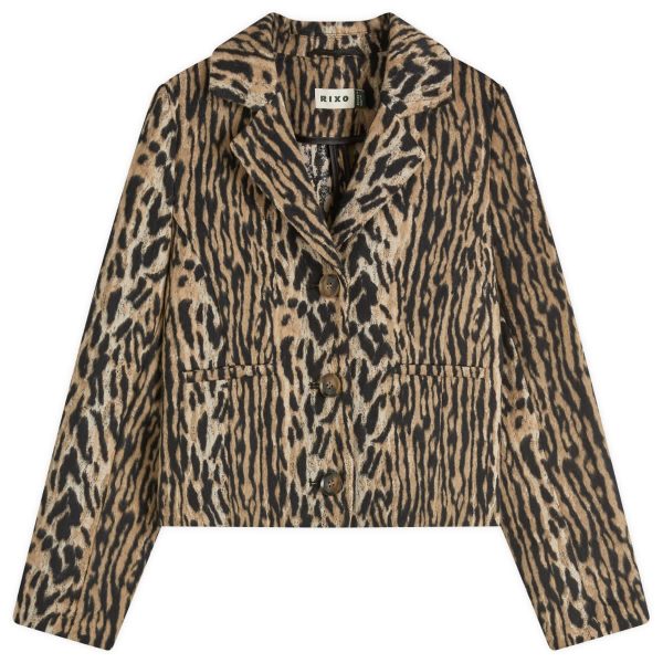 RIXO Leila Leopard Jacket