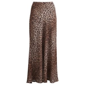 RIXO Kelly Leopard Midi Skirt