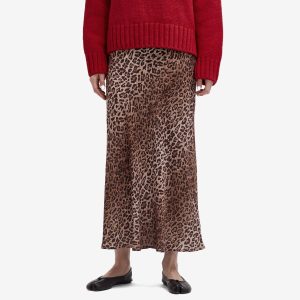 RIXO Kelly Leopard Midi Skirt