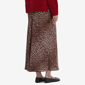 RIXO Kelly Leopard Midi Skirt