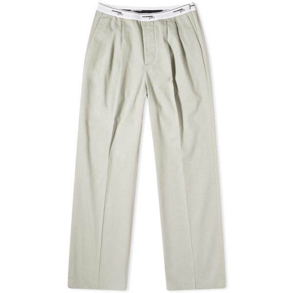 HOMMEGIRLS Pleated Elastic Waitband Pant