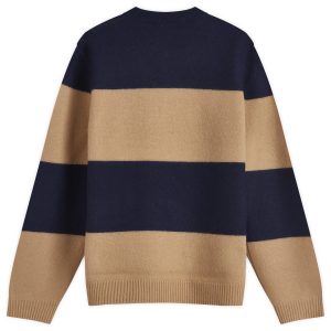 A.P.C. Edwardo Stripe Intarsia Knit Sweatshirt