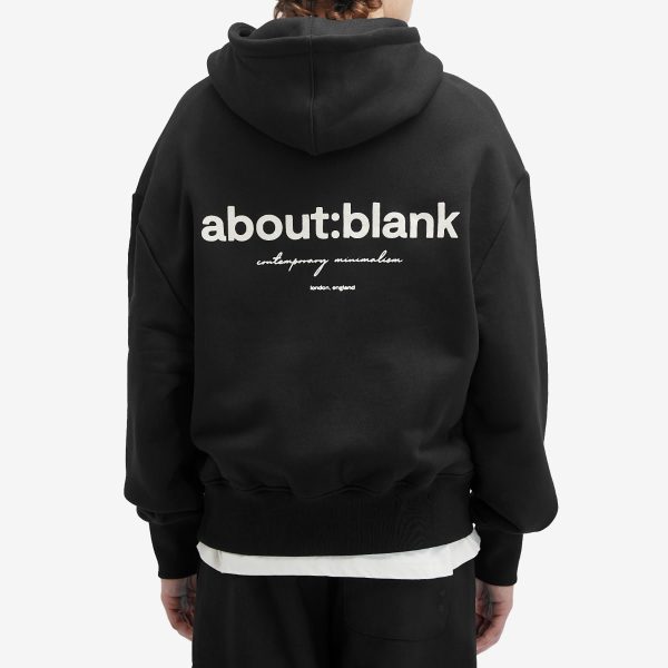 about:blank Box Logo Zip Hoodie